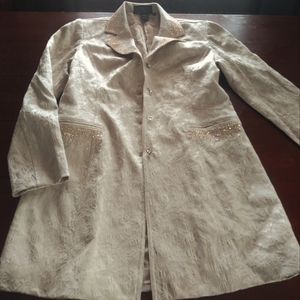 CHRISTINE ALEXANDER Tapestry Jacket M Swavorski Crystals Embellishments